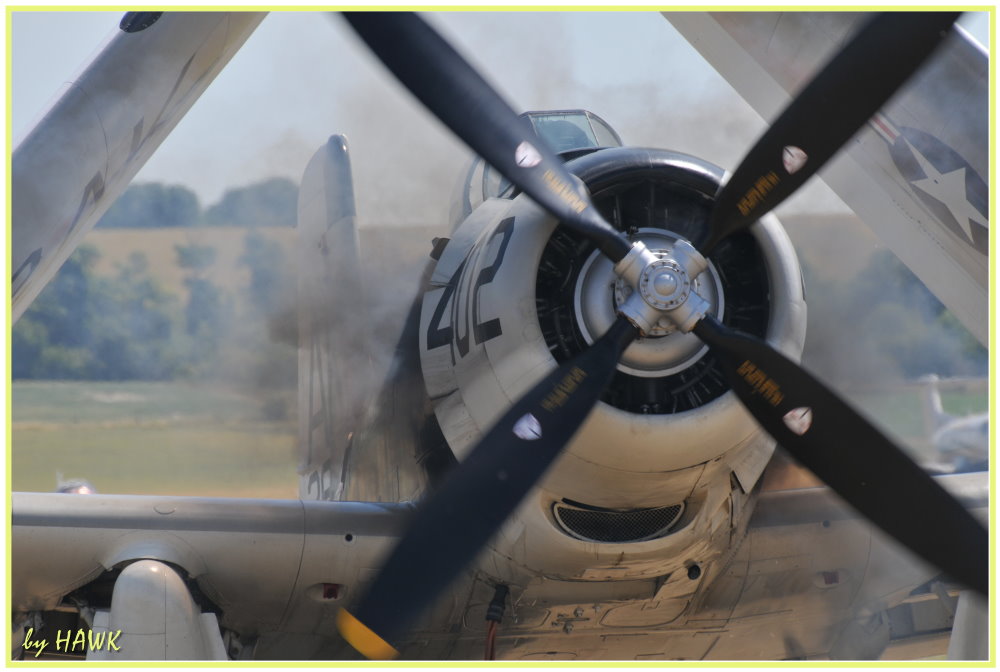 Skyraider - coughing to life....