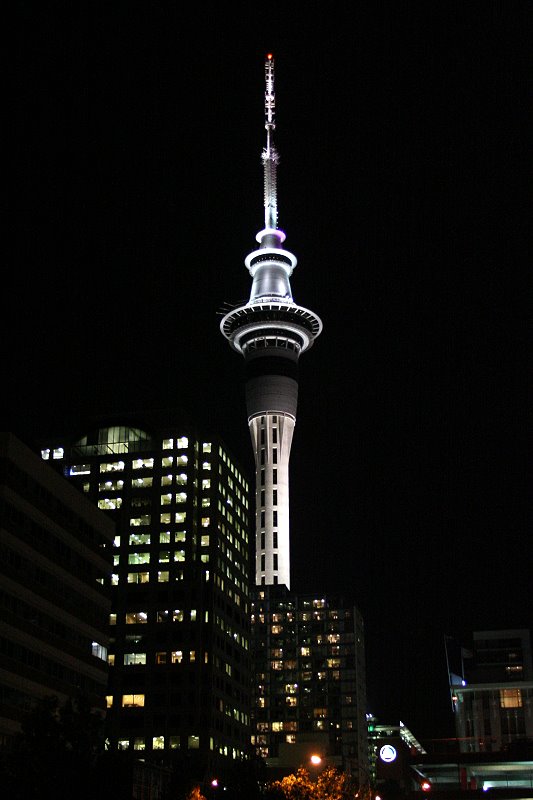 Skytower bei Nacht