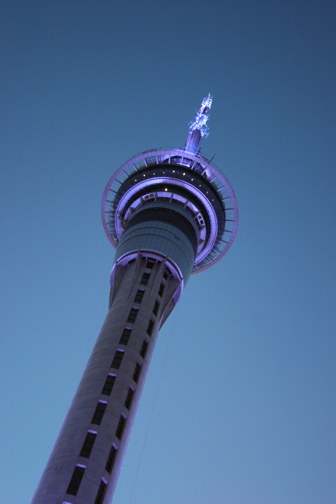 Skytower in blue