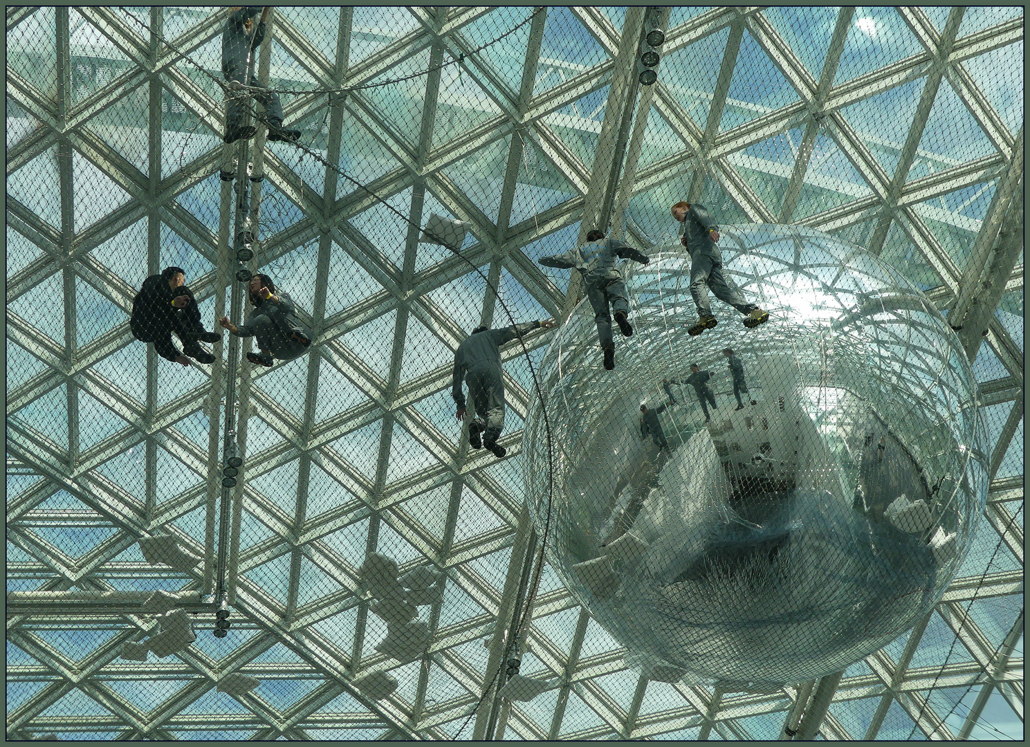 Skywalk im "Orbit" im Kunstmuseum K 21 in Düsseldorf