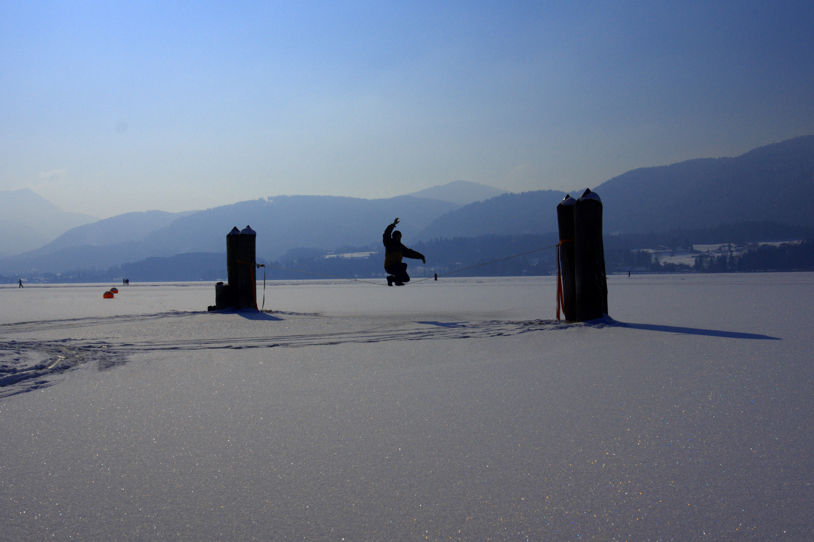 Slackline auf dem Tegernsee