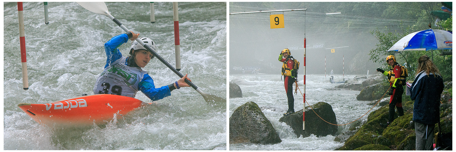 Slalom im Wildwasser der Passer bei Meran