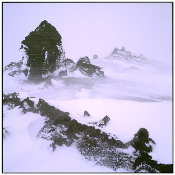 ÍSLAND, Schneesturm auf dem Gipfel des Torfajökull