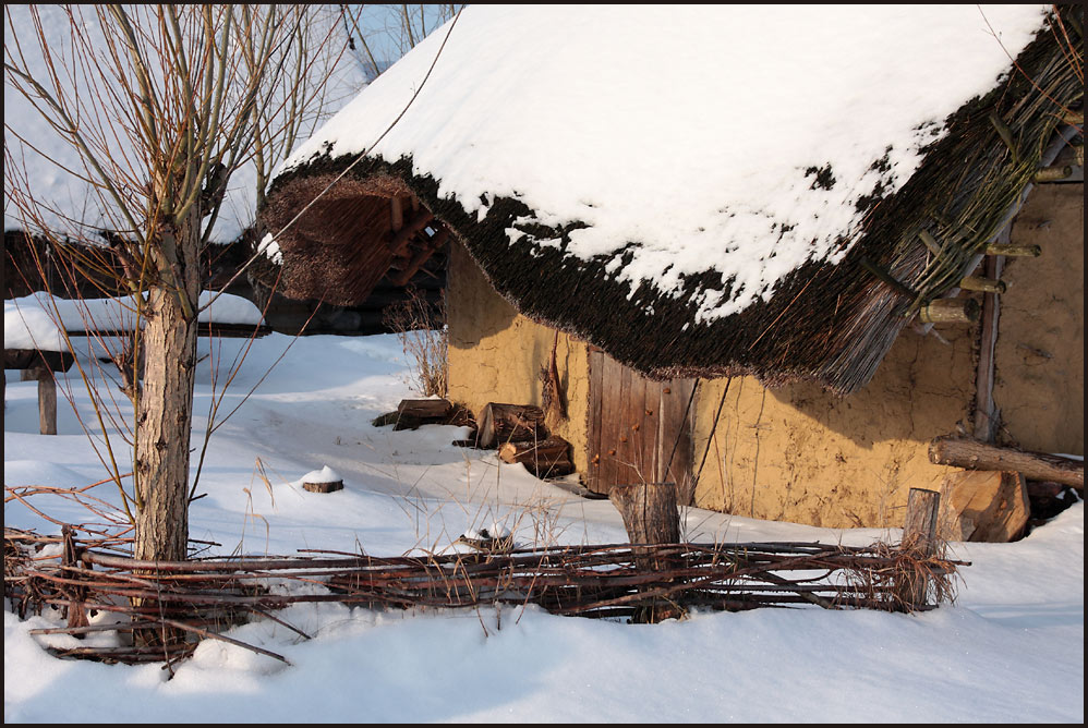 Slawisches Flechtwandhaus