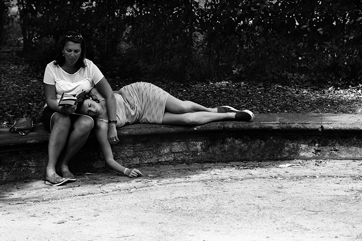 Sleeping in Borghesse Park, Rome