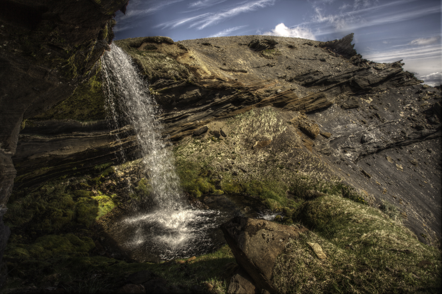 Sleggjubeina Wasserfall