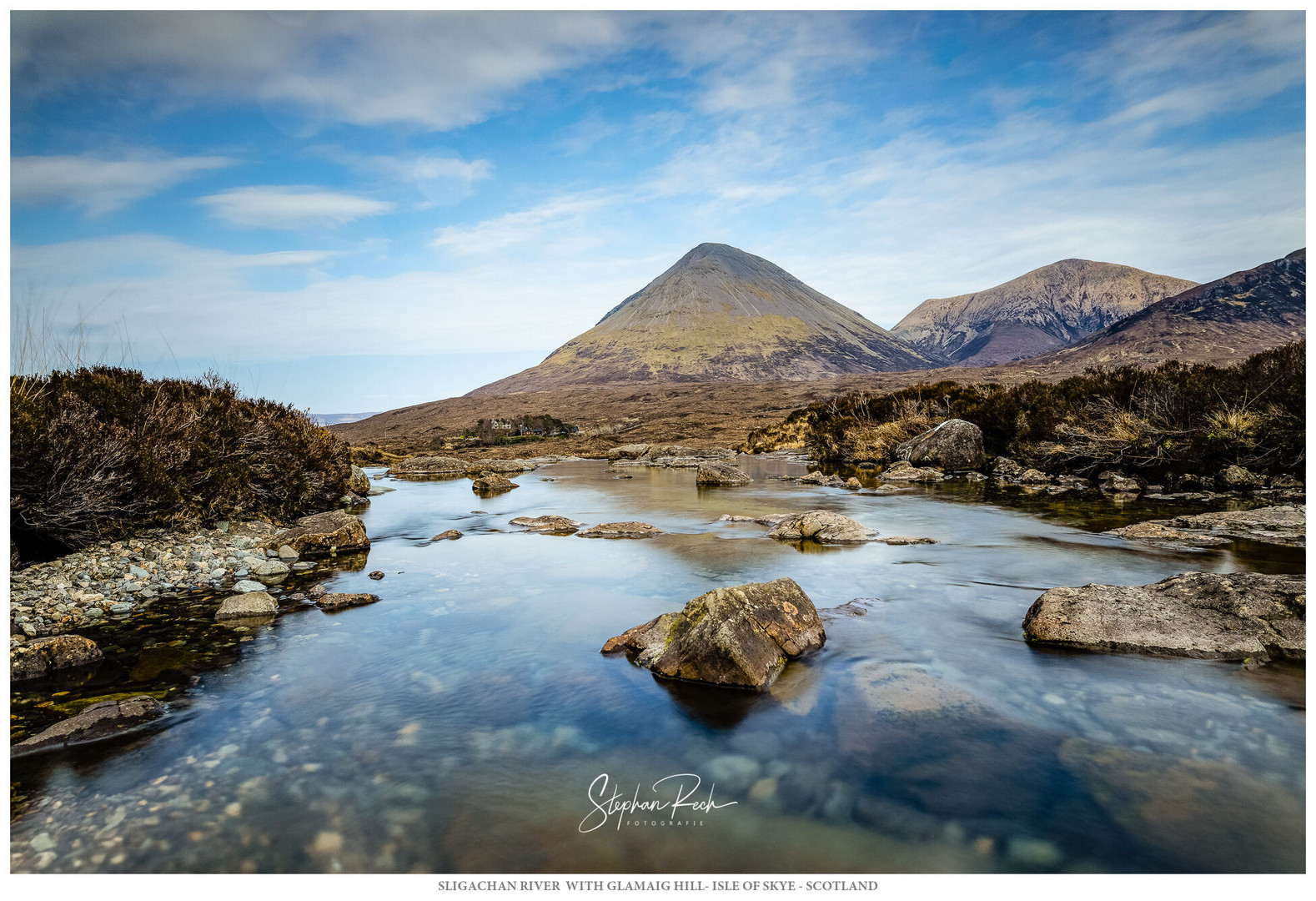 SLIGACHAN RIVER & GLAMAIG HILL, ISLE OF SKYE, SCHOTTLAND