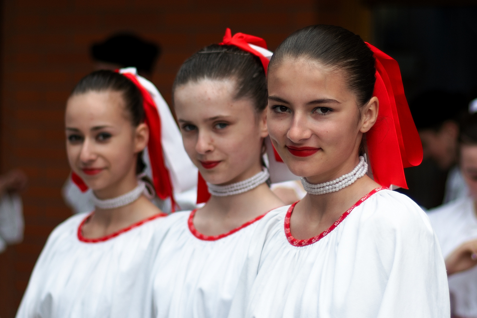 Slovakia girl in folklore costume