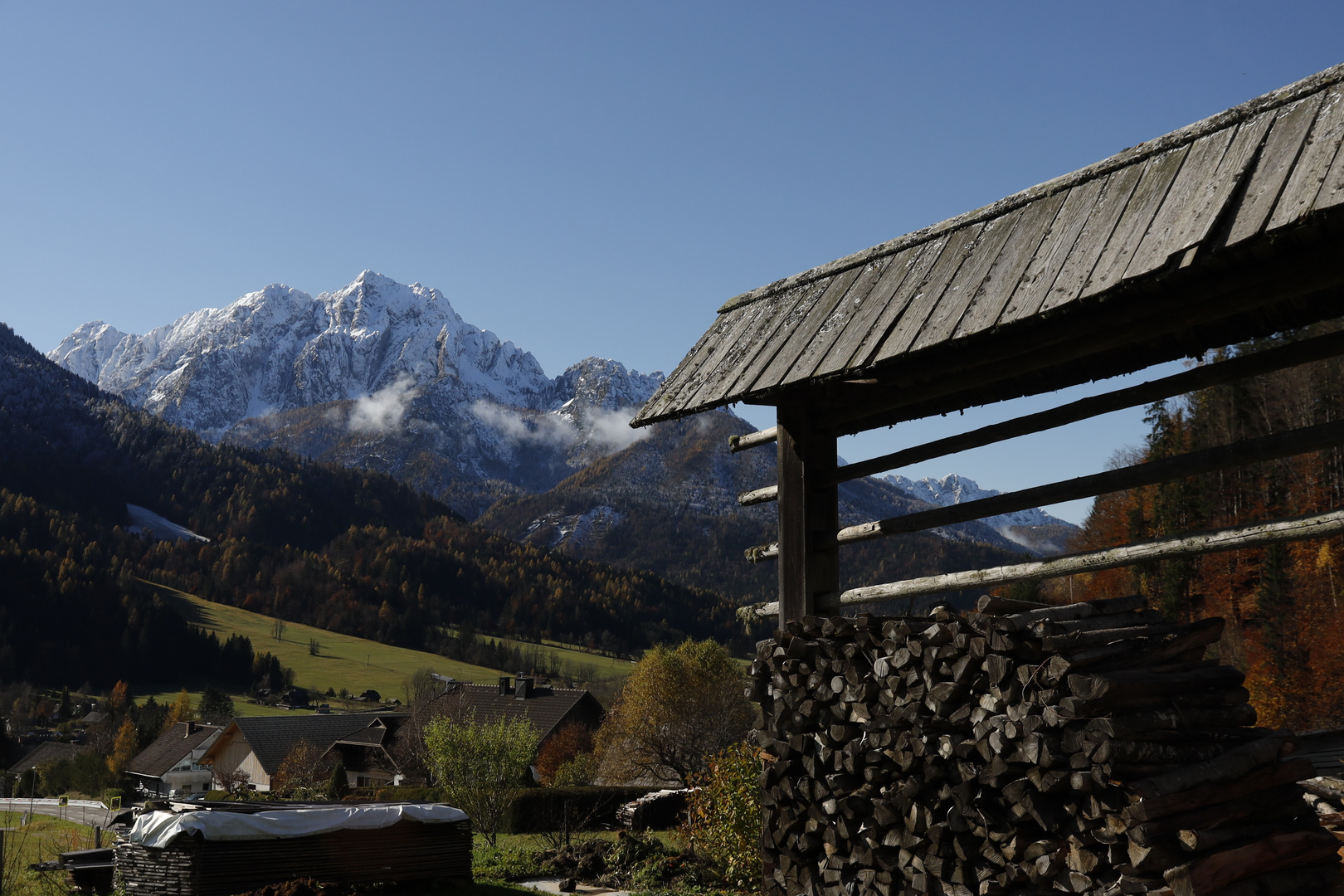 Slowenien, Wurzenpass mit Blick auf die Krnicagruppe