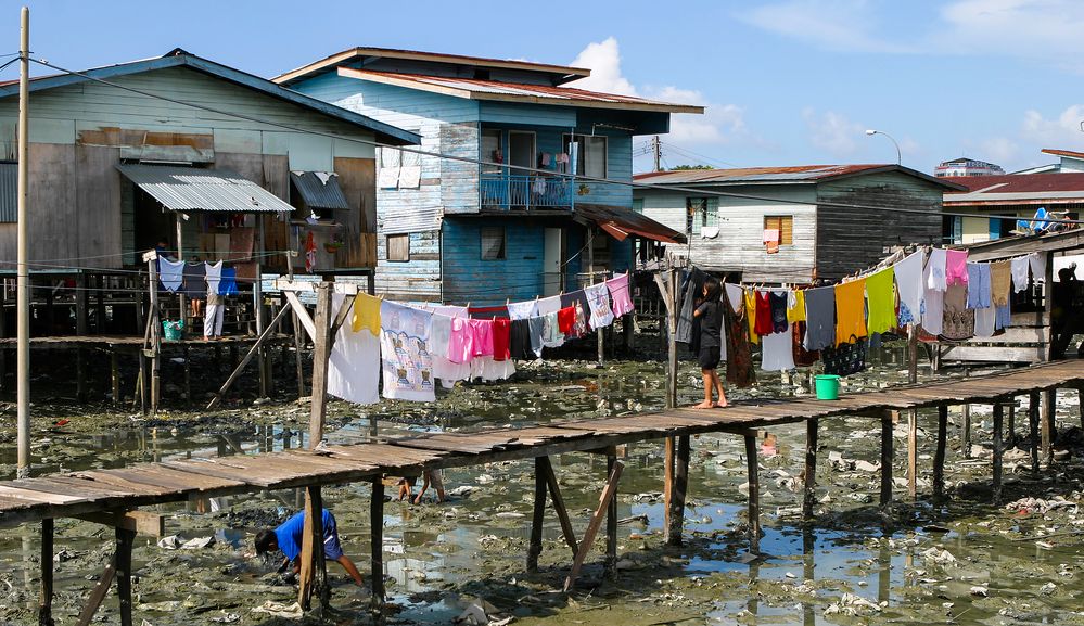 Slum in Kota  Kinabalu Foto Bild  asia malaysia 