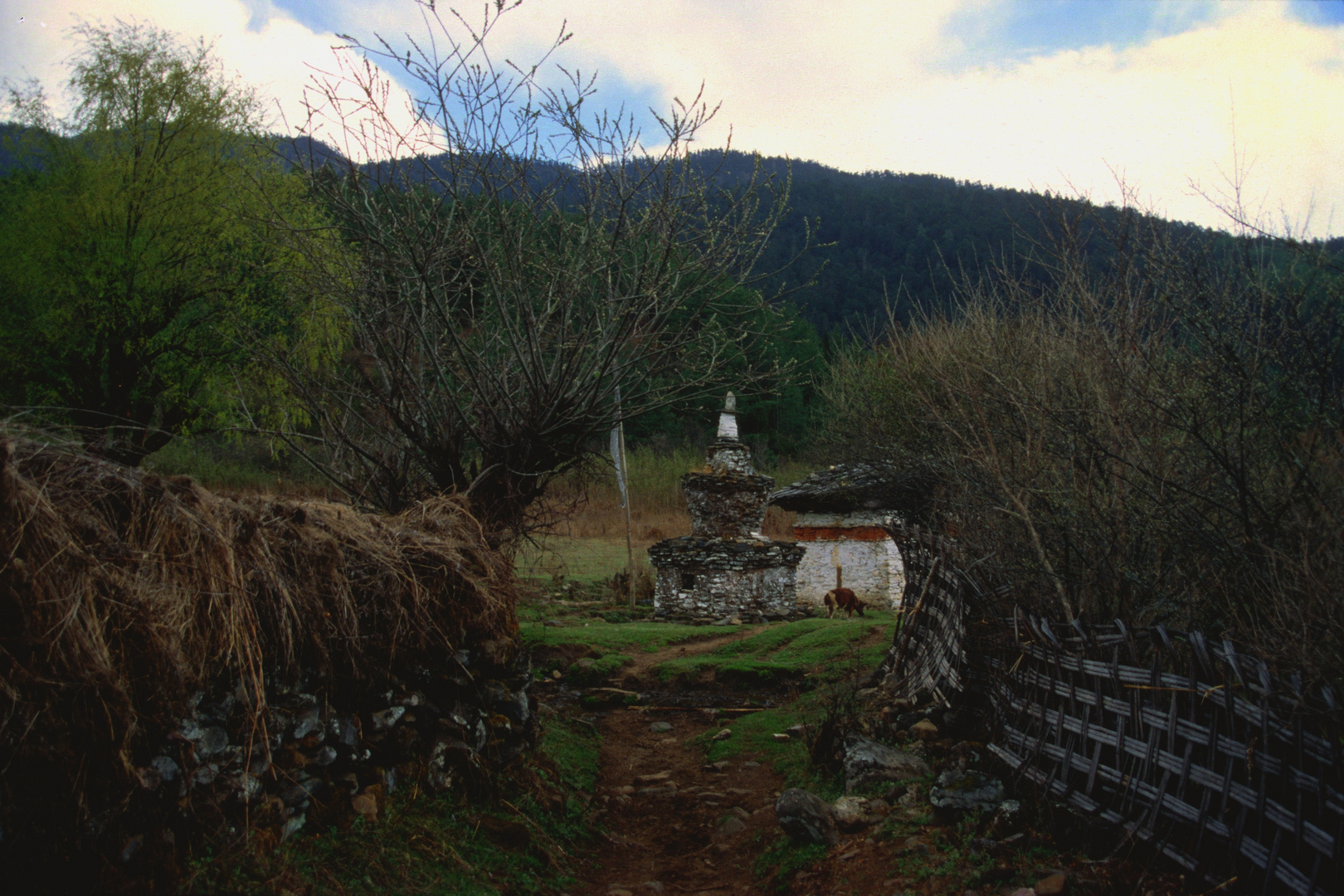 Small chorten at a farm house premises