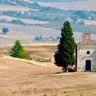 Small church in Tuscan hills 