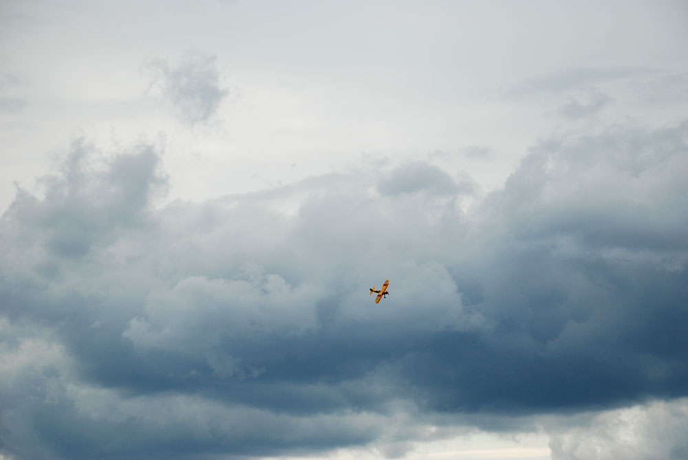 Small plane - Big clouds