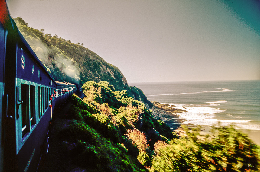 Small steaming Blue Train