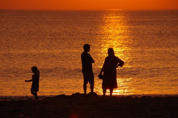 Small Talk im Sonnenuntergang