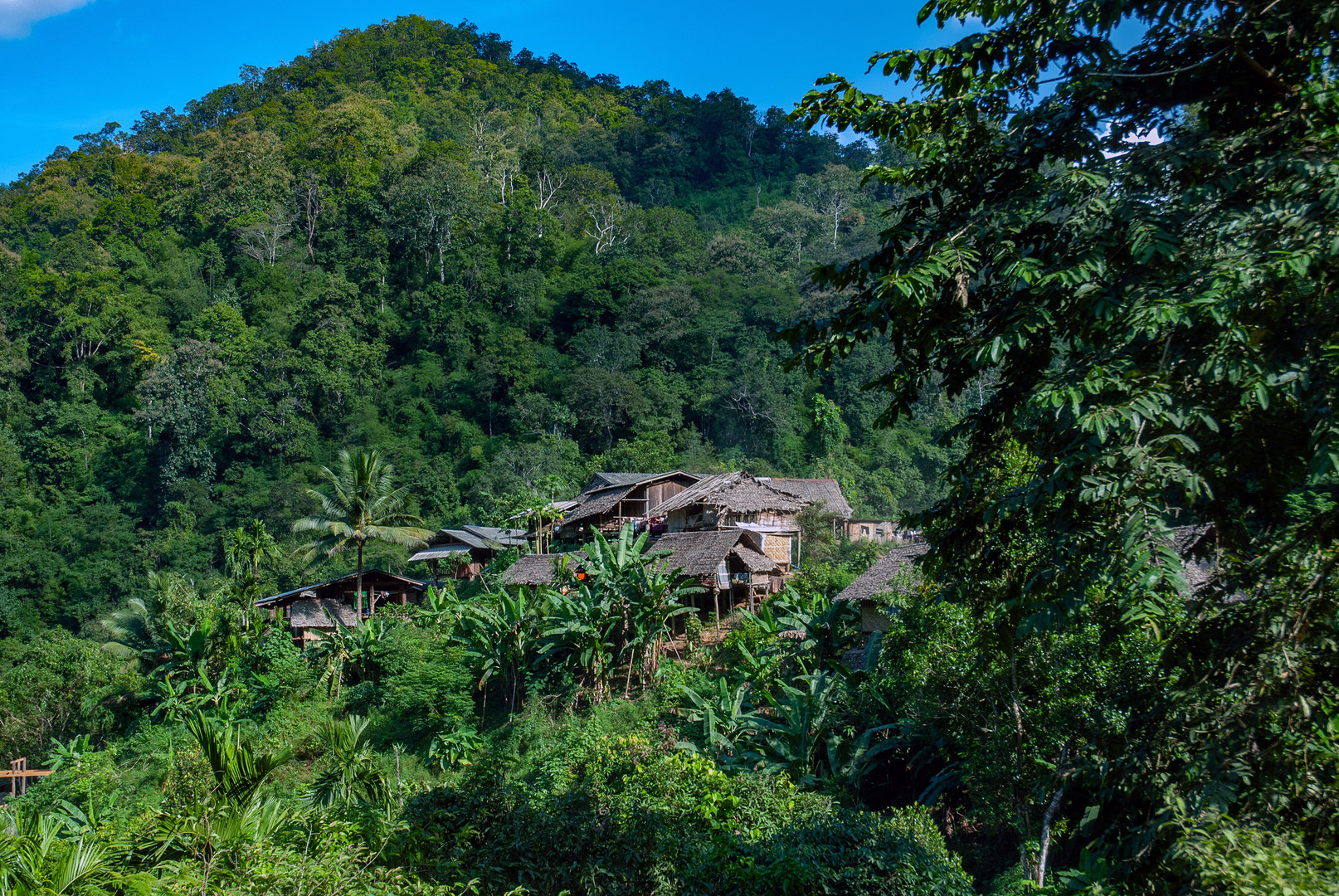 Small village Ta Tar Fan in the jungle