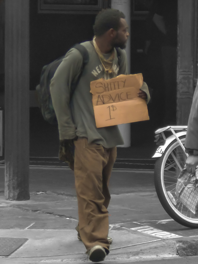 Smart businessman in New Orleans at Mardi Gras 2012