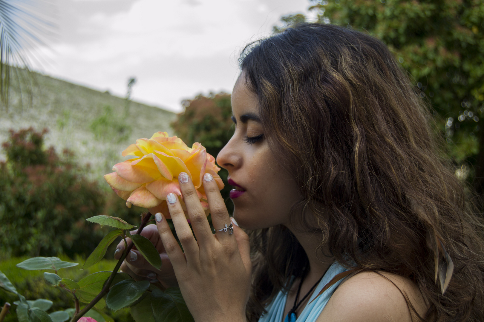 Smell flowers