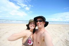 ...Smiling at Cathedral Beach auf Fraser Island...