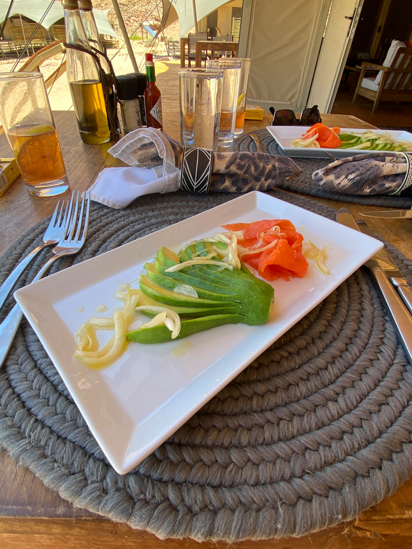 Smoked salmon and avocado