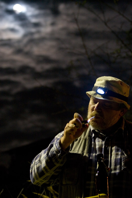 Smoker in the light