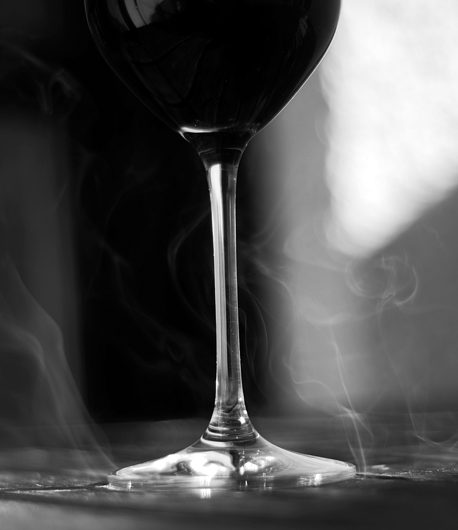 Smoking a wine