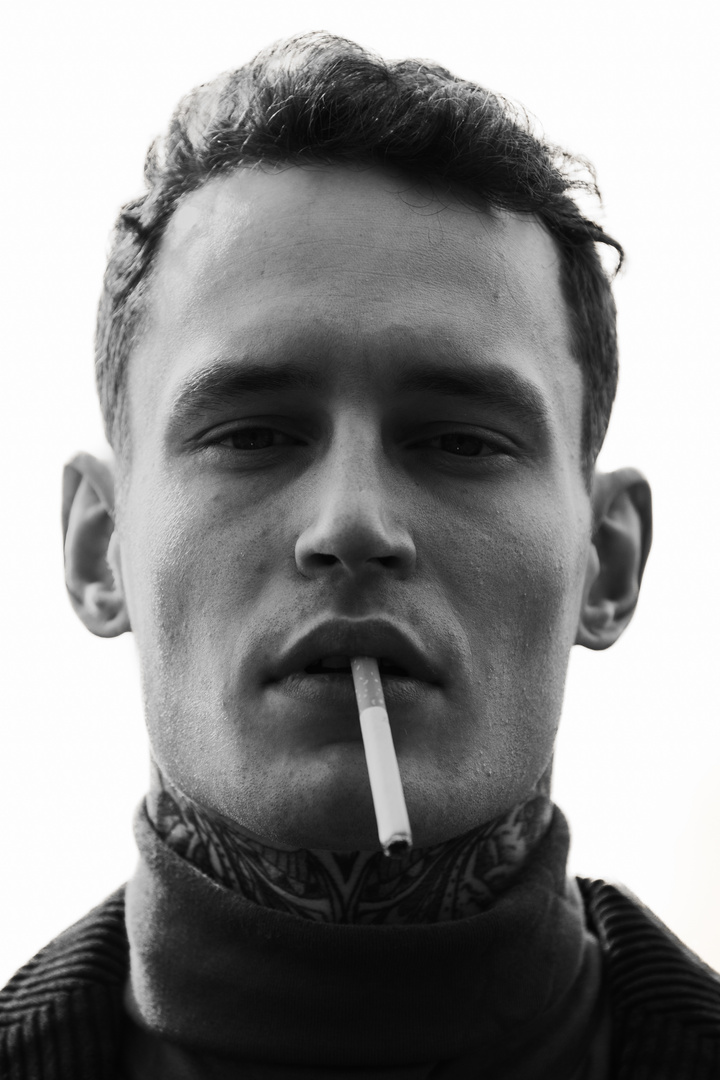 Smoking B&W Portrait