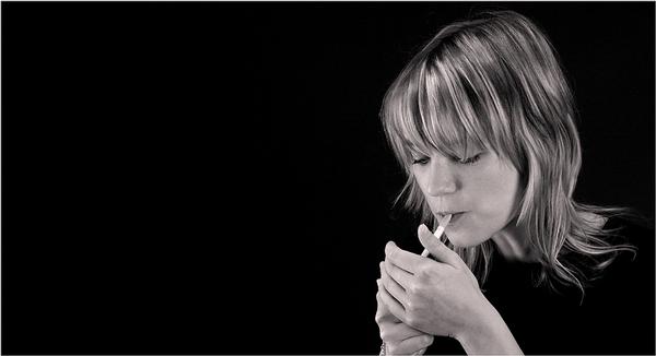 smoking girl....