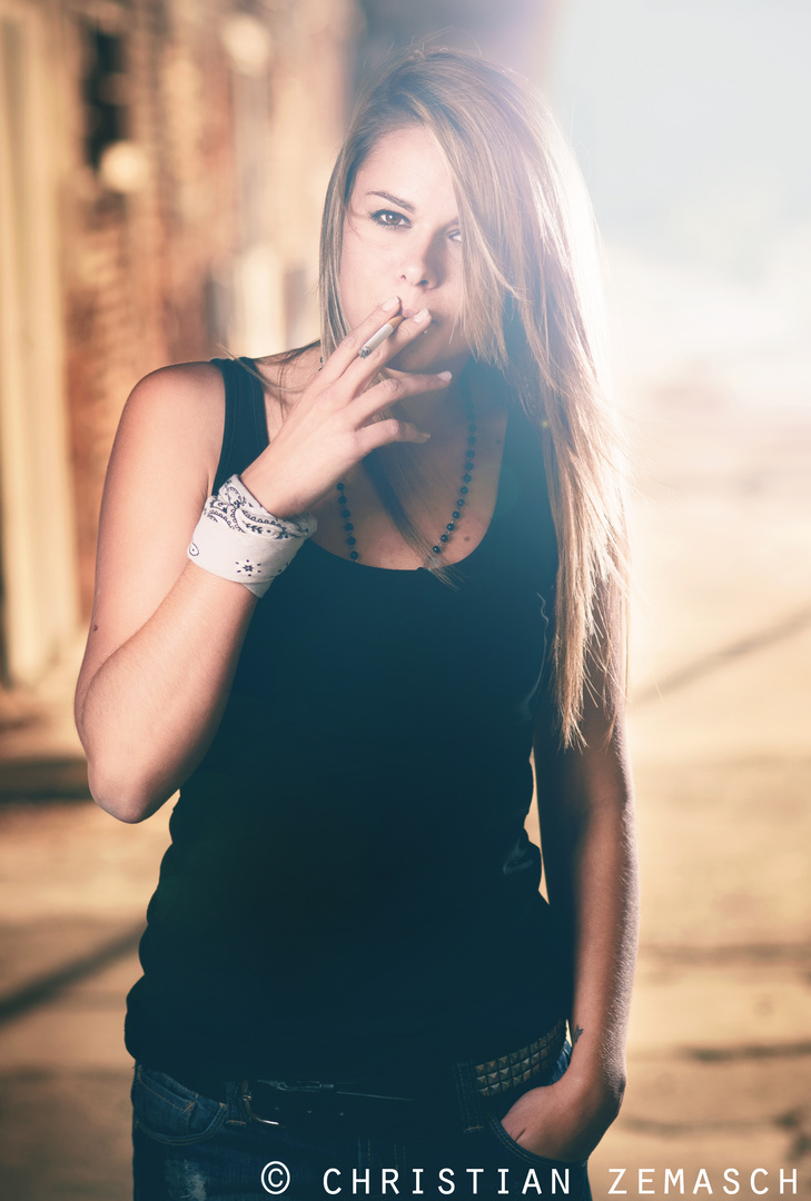 smoking girl