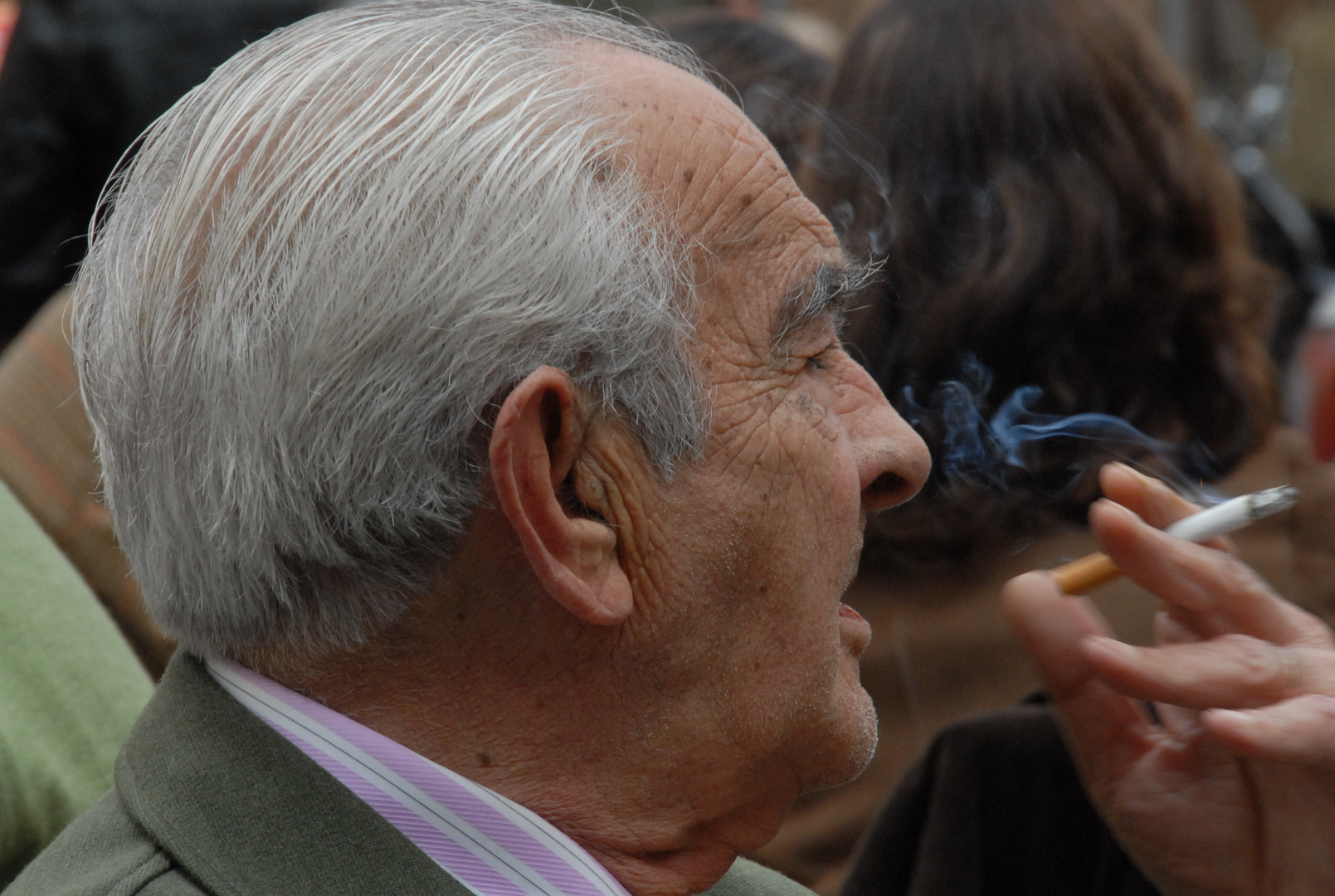 Smoking Grandfather in Seville