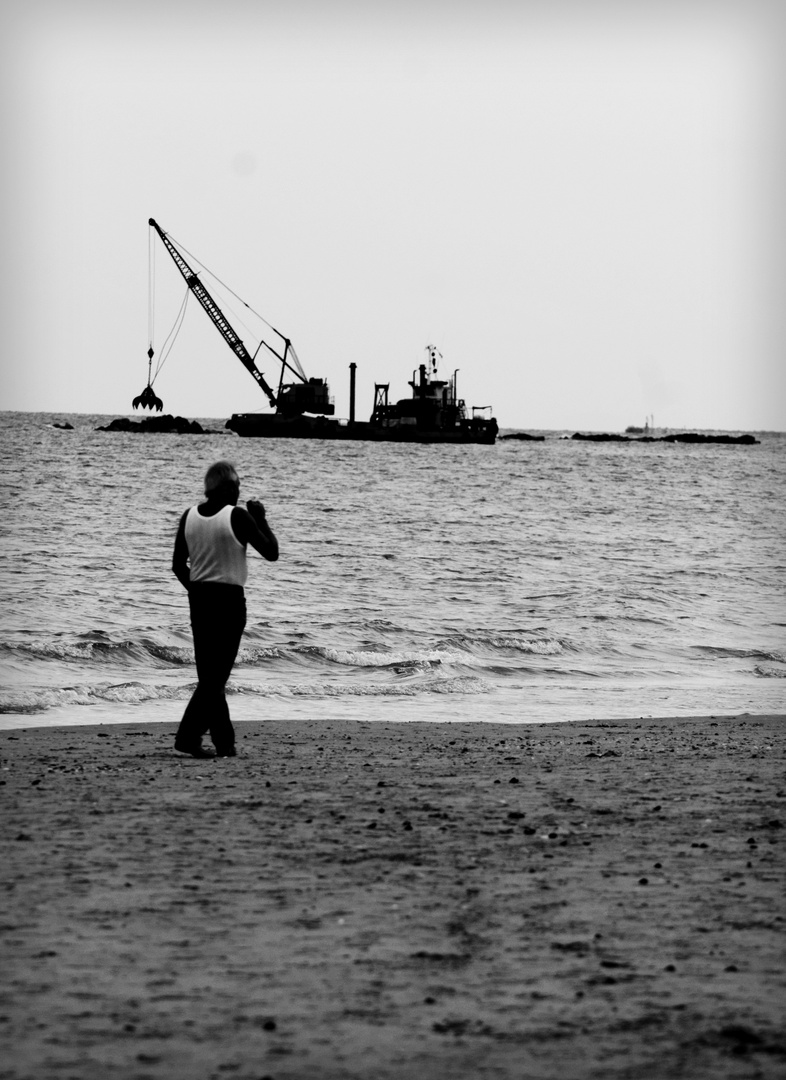 smoking in the sea