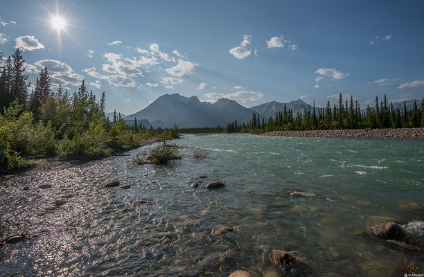 Snaring River im Gegenlicht