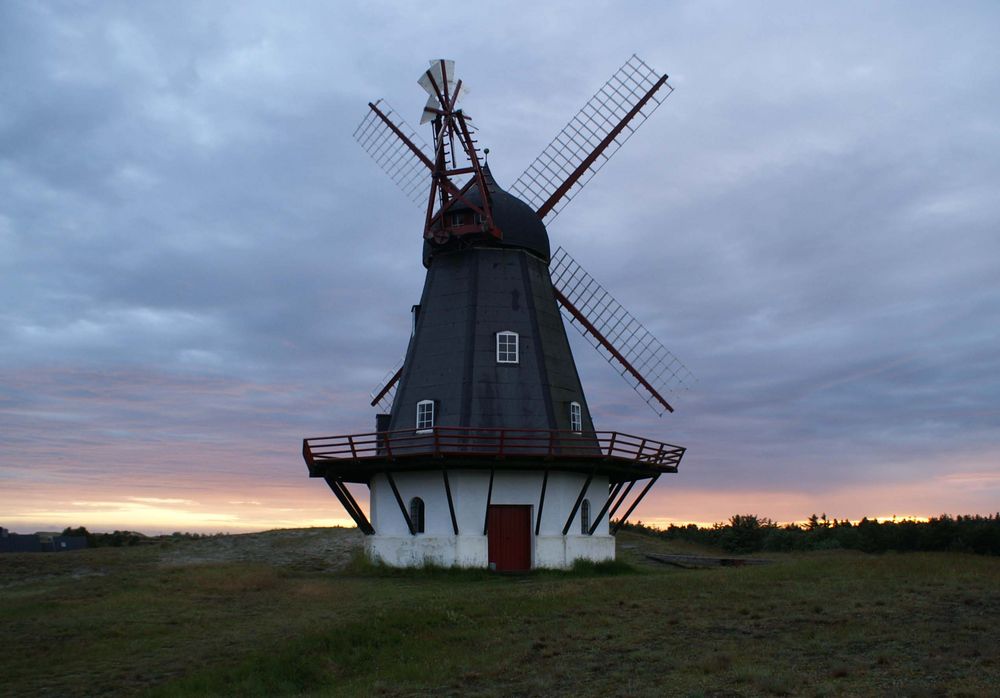 Sønderho Mühle am Abend