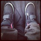 ~ SneakerLove - Nike Air Yeezy 2 black/solar red on Feet ~