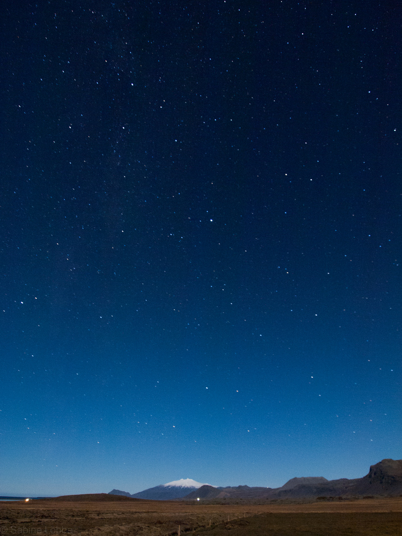 Snæfellsjökull bei Nacht