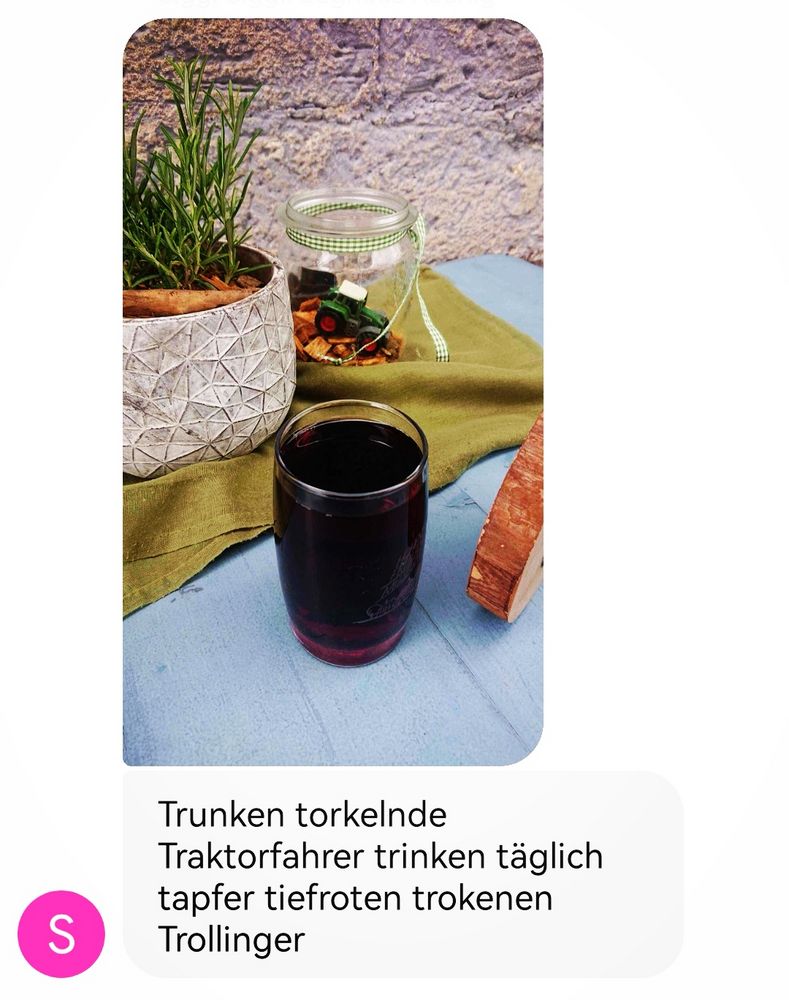 snip Foto Textnr1 trunkener Trollinger +Textnr2