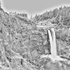 Snoqualmie Falls black&white