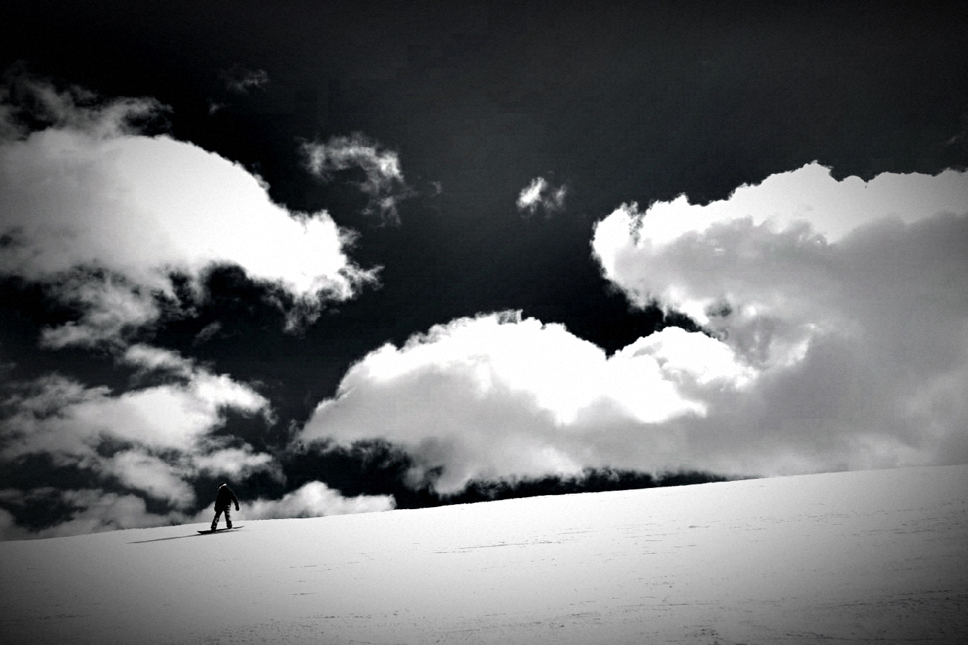 Snow and clouds