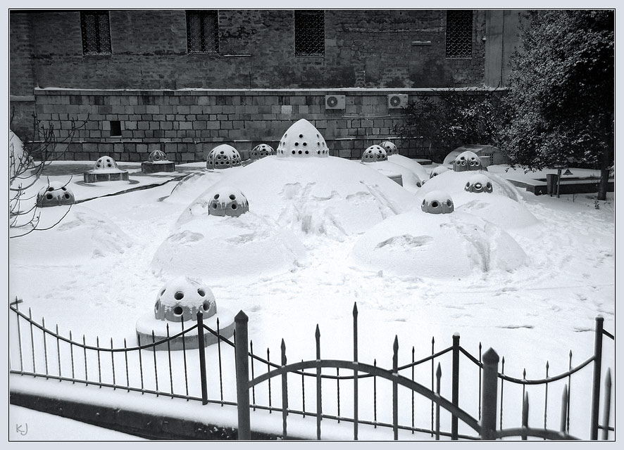 Snow domes are watching you