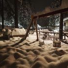 Snow dunes at the park