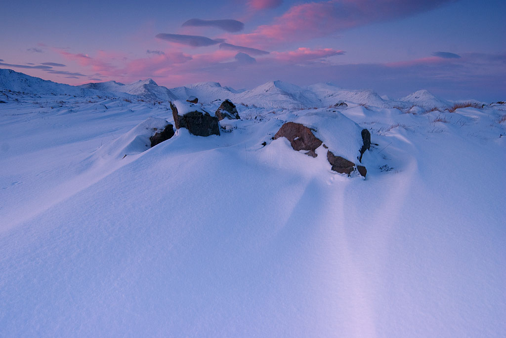 Snow dunes, Glen Coe, Scotland