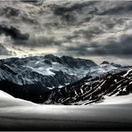 Snow in the Dolomites ...