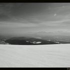 snow in the mountains