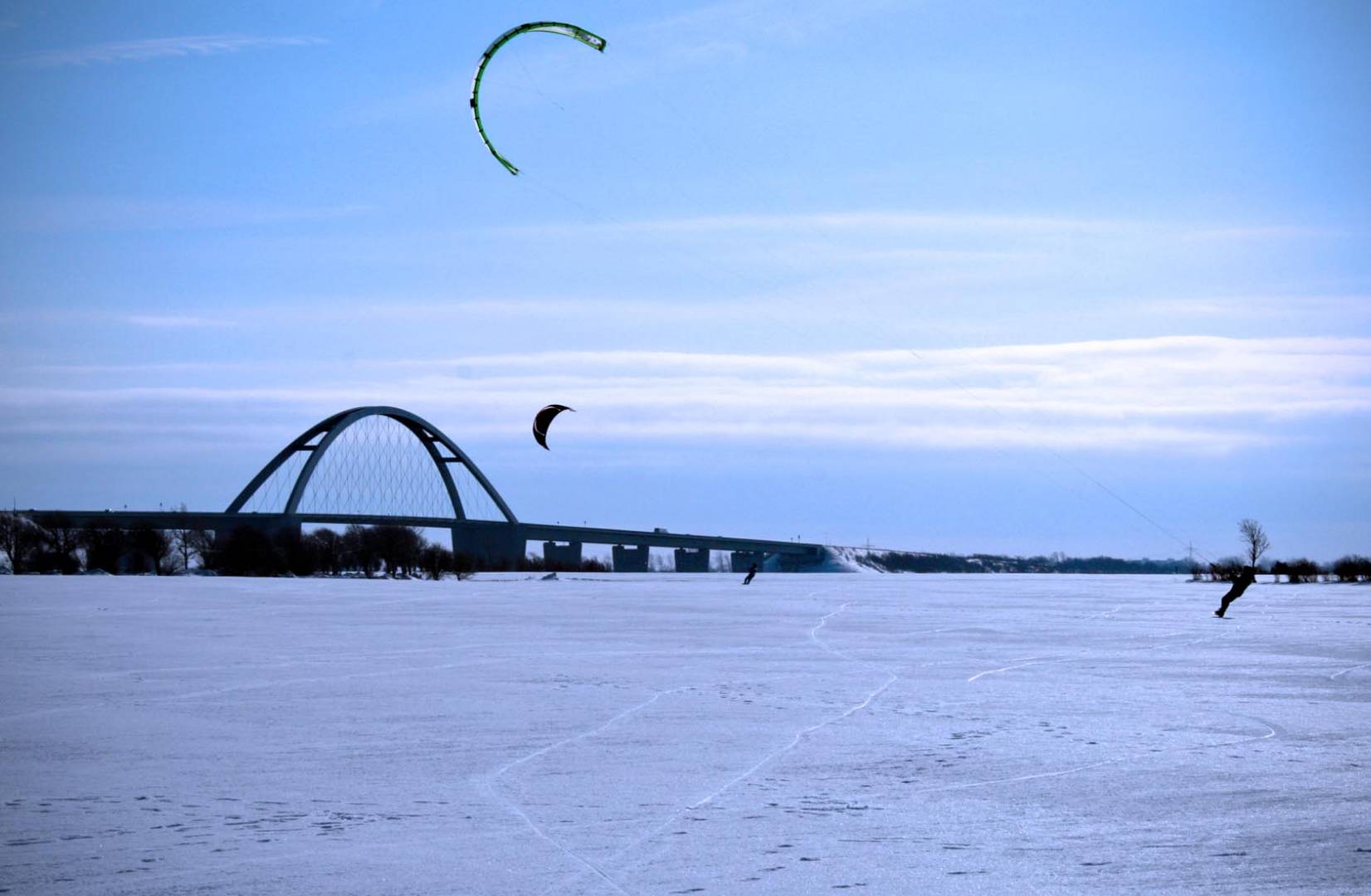 Snow Kite Boarding