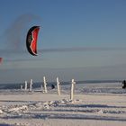 Snow Kiting - die Natur hat ihr Wahrnungen aufgestellt