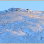 snow on newton tors at dusk