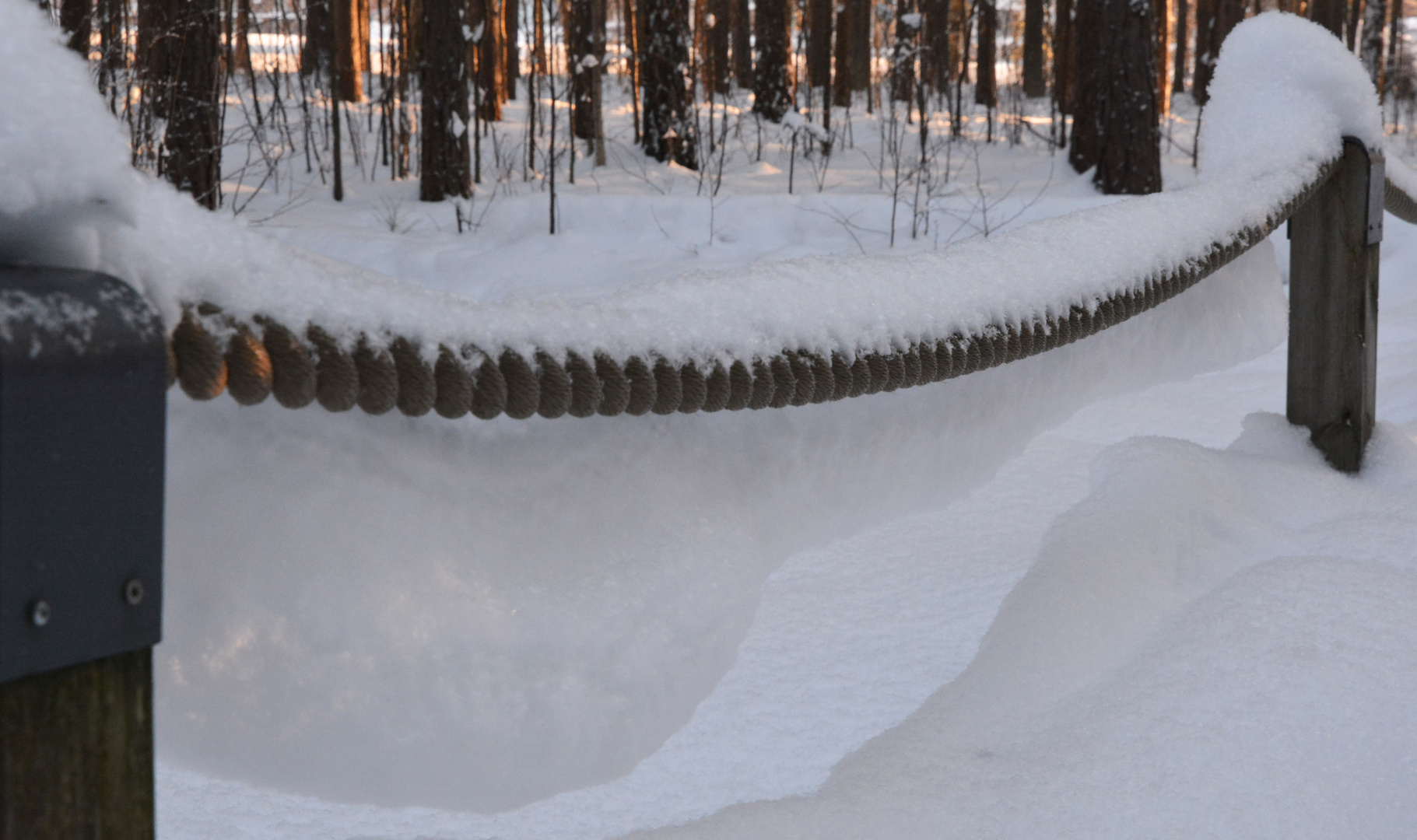 Snow on rope