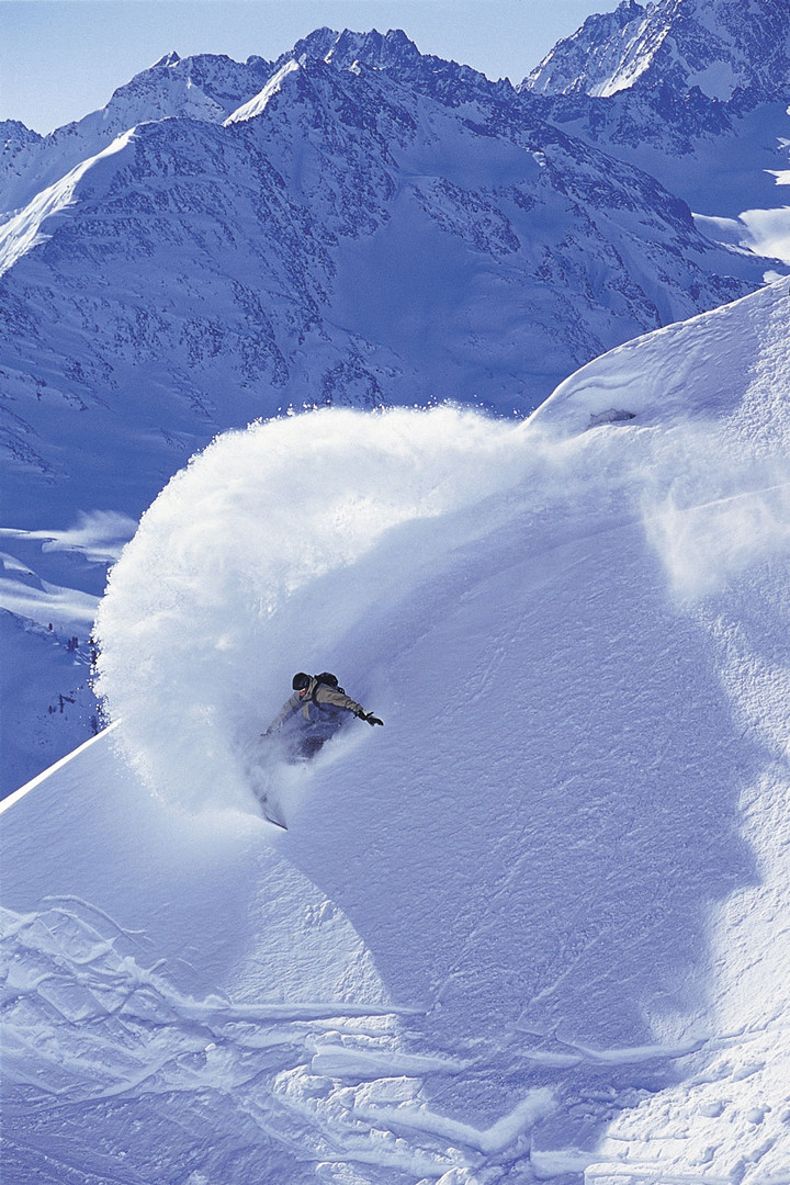 Snowboarden am Arlberg