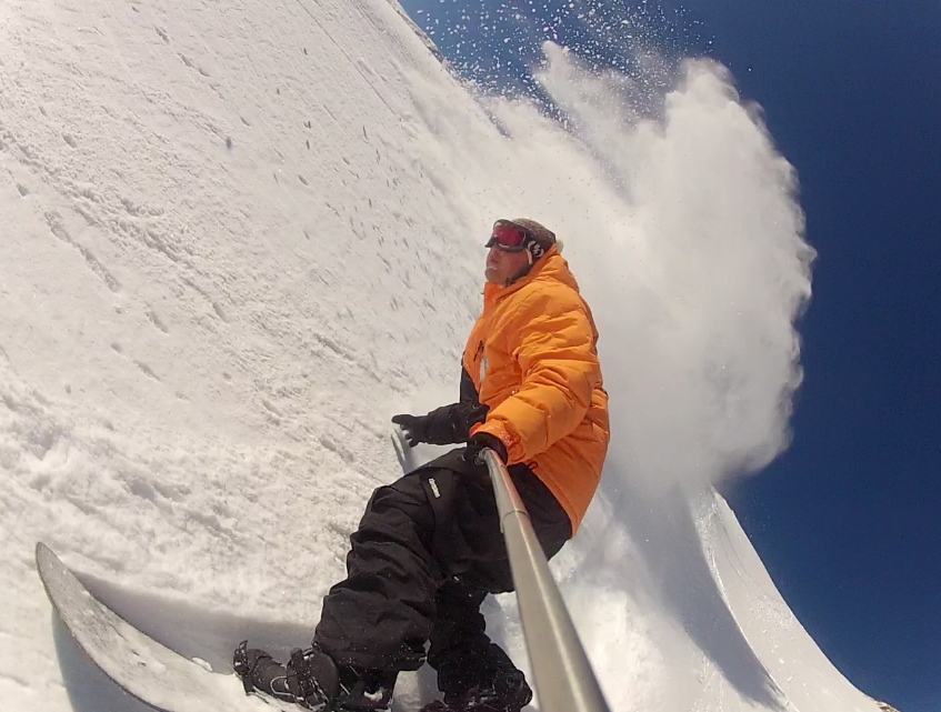 snowboarden am stock