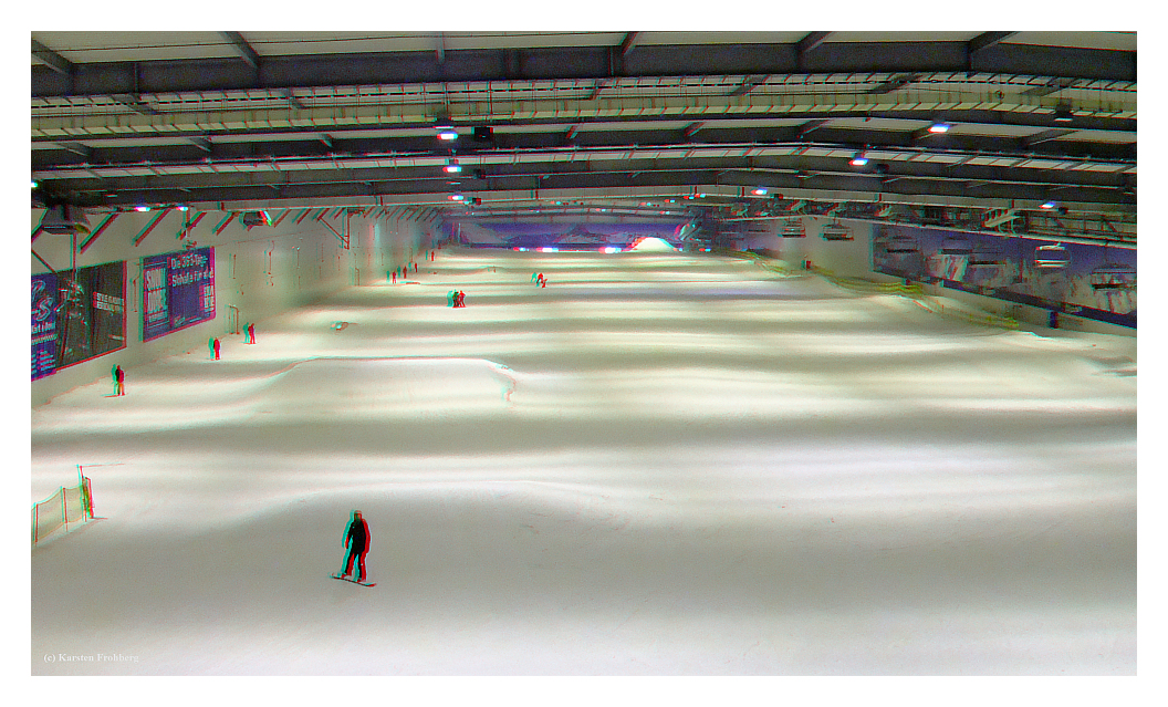 Snowdome in Bispingen in 3D (Rot/Cyan)